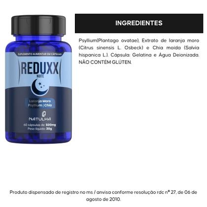 Imagem de KIT 3X Reduxx NOITE (Laranja Moro, Psyllium, Chia) 60 cápsulas - Natulha