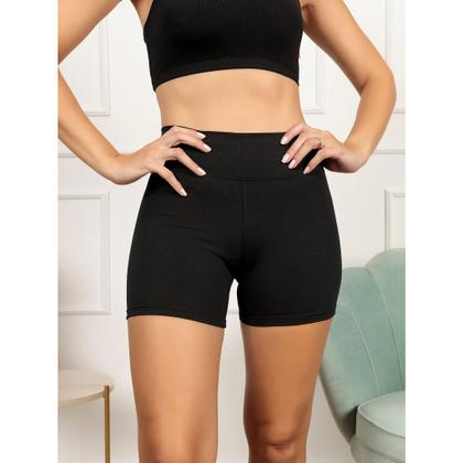 Imagem de KIT 3x Shorts Preto Legging Suplex, Fitness, Meia Coxa, Leg Academia Casual, Exercício Funcional, Moda Feminino