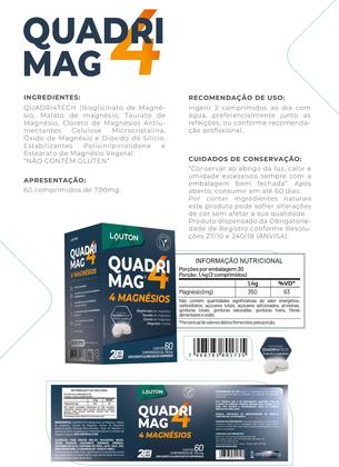 Imagem de Kit 3x Suplemento Quadrimag 60 cápsulas Lauton