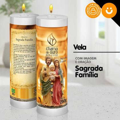 Imagem de Kit 3x Vela De 7 Dias Oração Religiosa Sagrada Família