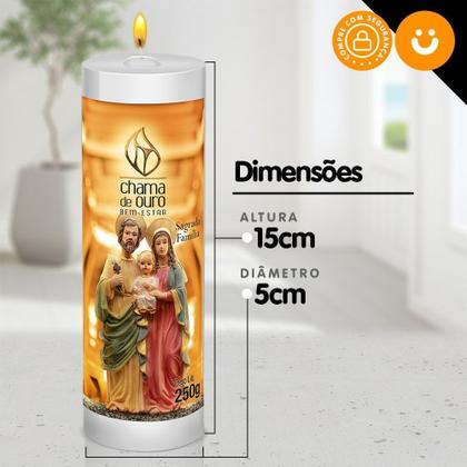 Imagem de Kit 3x Vela De 7 Dias Oração Religiosa Sagrada Família