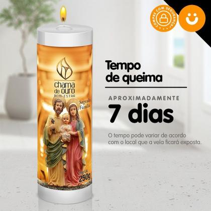 Imagem de Kit 3x Vela De 7 Dias Oração Religiosa Sagrada Família
