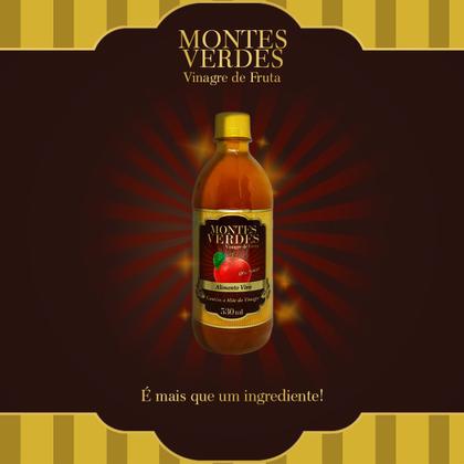 Imagem de Kit 3x Vinagre de Maçã In Natura Zero Açúcar 530ml Montes Verdes