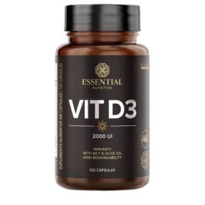 Imagem de Kit 3x Vit D3 2000UI - (120 Capsulas cada) - Essential Nutrition