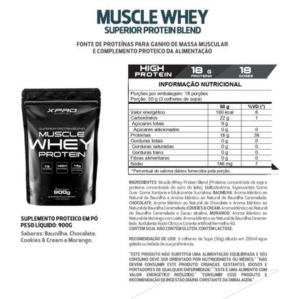 Imagem de Kit 3x Whey Muscle Protein 900g - Xpro Nutrition