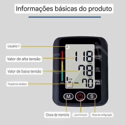 Imagem de Kit 3X1 de Medidor de pressão + Oximetro + M. Febre Sem Contato