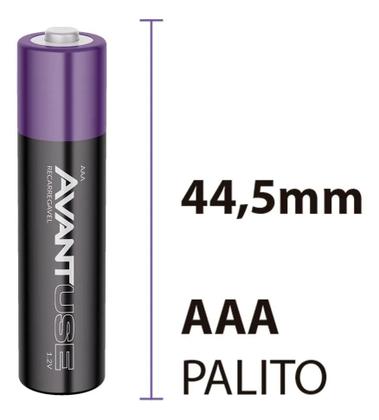 Imagem de kit 4, 8 ou 16 Pilhas Recarregável AAA Palito 1.2v 1000MAH Avant Use