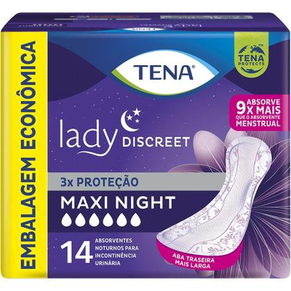 Imagem de Kit 4 Absorventes Tena Lady Discreet Maxi Night 14un cada