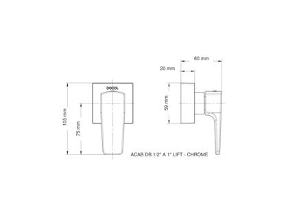 Imagem de Kit 4 Acabamentos Docol Lift Para Registro BaseDocol 1/2, 3/4 E 1 Cromado 00804706