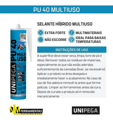 Imagem de Kit 4 Adesivo Pu40 Selante Cola Parabrisa Juntas Metal Vidro