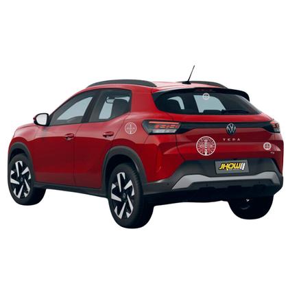 Imagem de Kit 4 Adesivos Carro Moto Casa Medalha São Bento - Prata