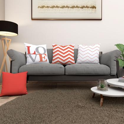 Imagem de Kit 4 Almofadas Cheias 40cm x 40cm Modernas Decorativas Estampadas Digital Sala Sofá Quarto