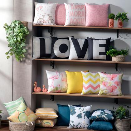 Imagem de Kit 4 Almofadas Cheias 45cm x 45cm Estampado Sala Quarto Lua