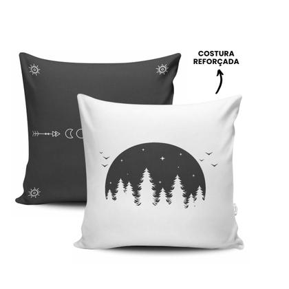 Imagem de Kit 4 Almofadas Cheias 45cm x 45cm Estampado Sala Quarto Lua