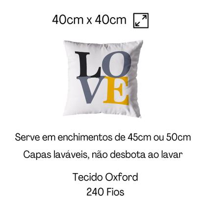 Imagem de Kit 4 Almofadas Cheias para Sala Quarto Sofá Estampas Digitais 40cm x 40cm