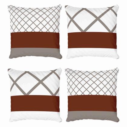 Imagem de Kit 4 Almofadas Decorativa COM ENCHIMENTO Geometric Morph