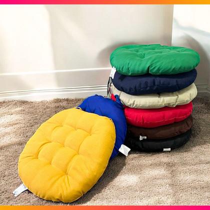 Imagem de Kit 4 Almofadas Decorativa Futton Assento De Cadeira Sofa C/ Fitas De Amarrar 40x40CM