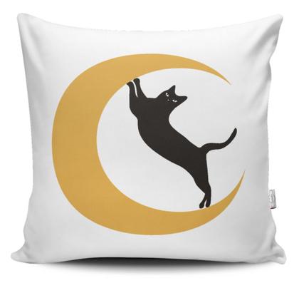 Imagem de Kit 4 Almofadas Estampadas com Silicone Premium 42cm x 42cm - Gato