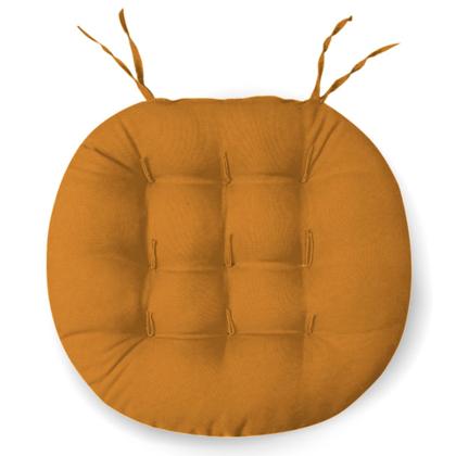 Imagem de Kit 4 Almofadas Futton Assento De Cadeira Sofa Confortavel Macio Futton C/ Fitas De Amarrar 40x40CM