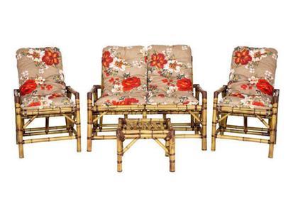 Imagem de Kit 4 Almofadas Para Poltronas  Cadeira Sofá De Bambu Vime - Art Decor E-commerce