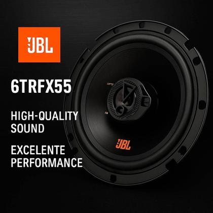 Imagem de Kit 4 Alto Falantes 6 polegadas JBL 6TRFX55 220w Triaxial Preto