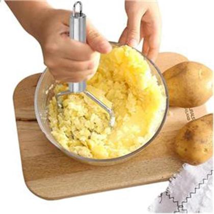 Imagem de Kit 4 Amassador Espremedor De Batatas Purê Inox Cabo