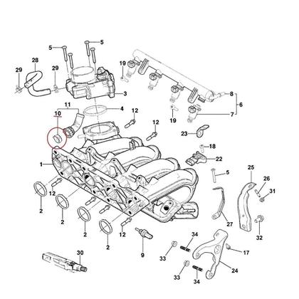 Imagem de Kit 4 Anel Junta Admissão + 1 Vedador Do Flange Onix Cobalt Spin Prisma Original GM