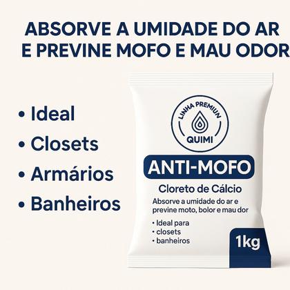 Imagem de Kit 4 Antimofo 1kg Cloreto de Cálcio Absorve Umidade