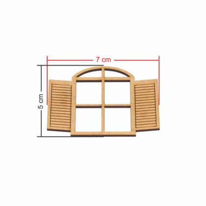 Imagem de Kit 4 Apliques Janelas Abertas Peças Artesanato Decoração