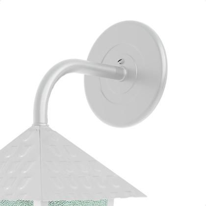 Imagem de Kit 4 Arandela Colonial Quadrada Vidro Pontilhado E27 Bivolt Branco