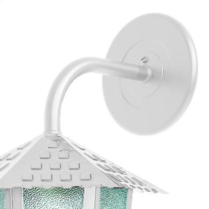 Imagem de Kit 4 Arandela Colonial Sextavada Vidro Pontilhado E27 Bivolt =branco