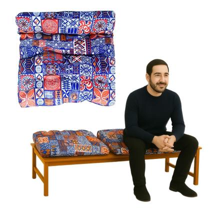 Imagem de Kit 4 Assento Para Cadeira Futon 50x50cm Cores Variadas Estampadas