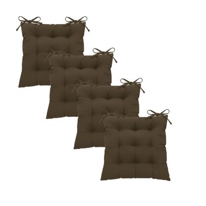 Imagem de KIT 4 Assentos Almofadas Futon Cadeira Cheia Decorativa Sofá Poltrona Cama Fita Para Amarrar 40x40cm