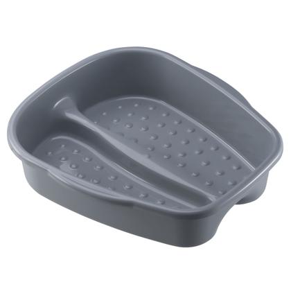 Imagem de Kit 4 Bacia Para Pés Pedicure Salão de Beleza Multiuso Relaxamento Compact Colors Dompel - Cinza