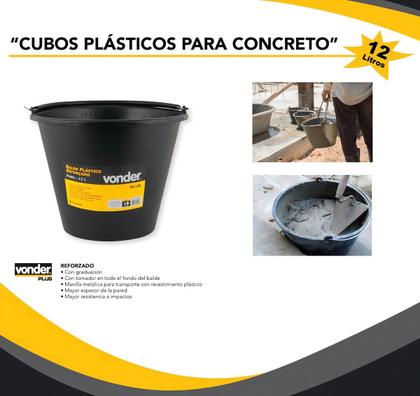 Imagem de Kit 4 Balde De Plástico Extraforte 12 Litros Vonder Obras