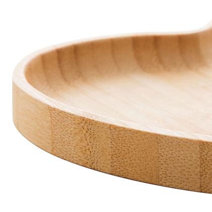 Imagem de Kit 4 Bandejas De Bambu Travessa Coração Heart