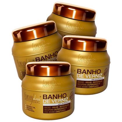 Imagem de Kit 4 Banho De Verniz Forever Liss Brilho Hidratante 250G