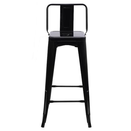 Imagem de Kit 4 Banqueta Altas Para Bar Balcão Bancada Bistro Cozinha Americana Tolix Iron Industrial Preta