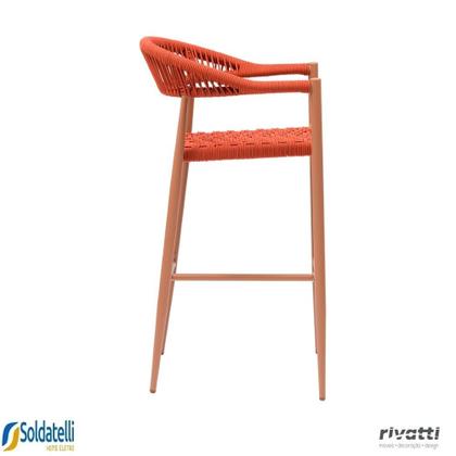 Imagem de Kit 4 Banquetas Outdoor Trancoso em Alumínio com Corda Náutica em Várias Cores - Rivatti