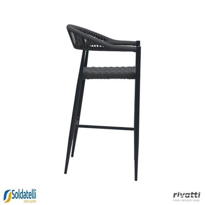 Imagem de Kit 4 Banquetas Outdoor Trancoso em Alumínio com Corda Náutica em Várias Cores - Rivatti