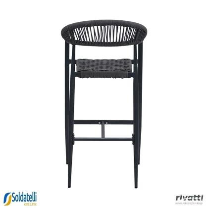 Imagem de Kit 4 Banquetas Outdoor Trancoso em Alumínio com Corda Náutica em Várias Cores - Rivatti