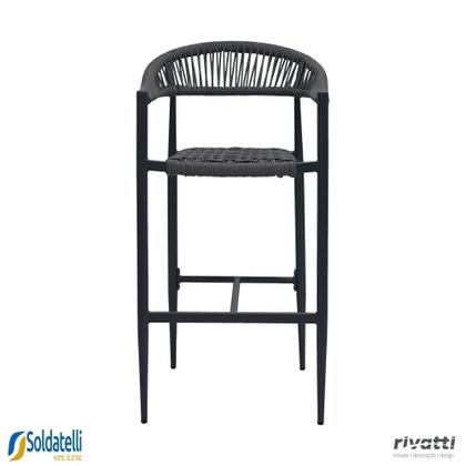 Imagem de Kit 4 Banquetas Outdoor Trancoso em Alumínio com Corda Náutica em Várias Cores - Rivatti