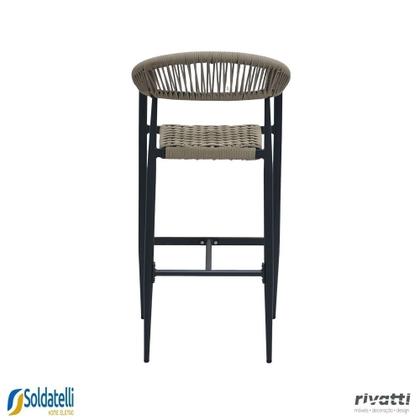 Imagem de Kit 4 Banquetas Outdoor Trancoso em Alumínio com Corda Náutica em Várias Cores - Rivatti