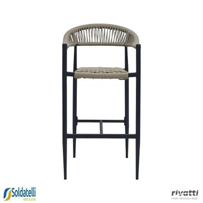 Imagem de Kit 4 Banquetas Outdoor Trancoso em Alumínio com Corda Náutica em Várias Cores - Rivatti