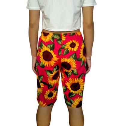 Imagem de Kit 4 Bermudas Femininas Soltinhas Elástico Estampas Sortidas Suplex Light Pp ao Plus Size