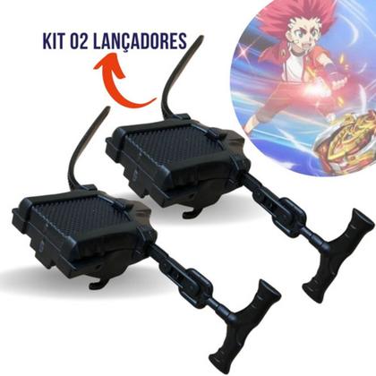 Imagem de Kit 4 Beyblade Metal Com Led + 2 Lançadores Arena De Batalha