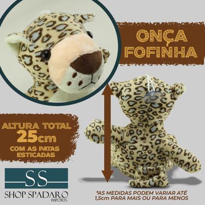 Imagem de Kit 4 Bichos de Pelúcia Animais da Selva 25cm com Ventosa