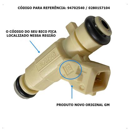 Imagem de Kit 4 bico injetor 94702540 gm agile celta prisma 1.4 0280157104 cobalt 1.4 flex montana 1.4 flex