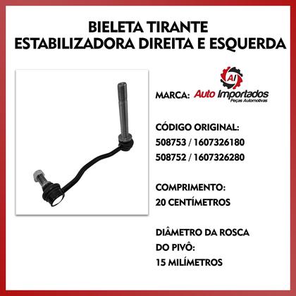 Imagem de Kit 4 Bieleta Dianteira E Traseira Citroen C6 2006 A 2008