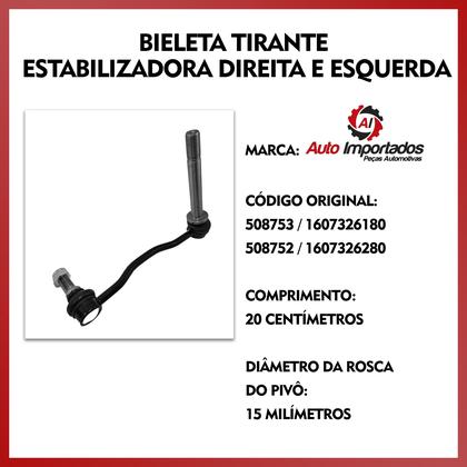 Imagem de Kit 4 Bieleta Estabilizadora Peugeot 407 2006 2007 2008 2009